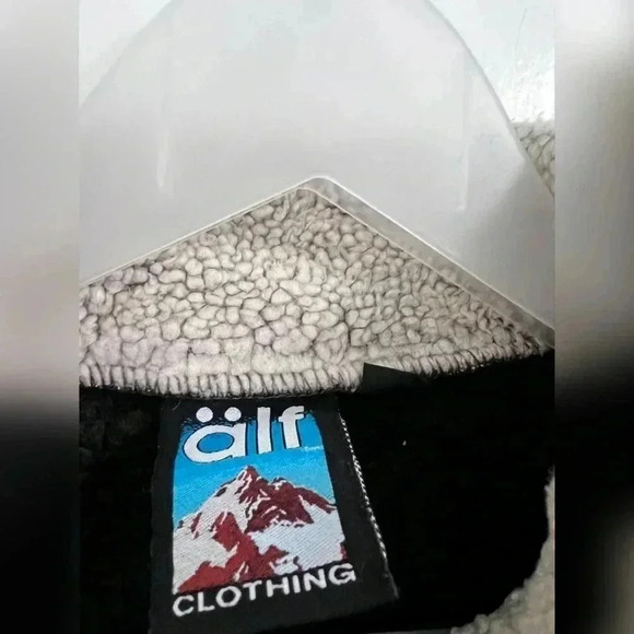 Alf Womens Small Sherpa Alfpaca Fleece 1/4 Zip Pullover Green Ski Hike Size M - Picture 2 of 4